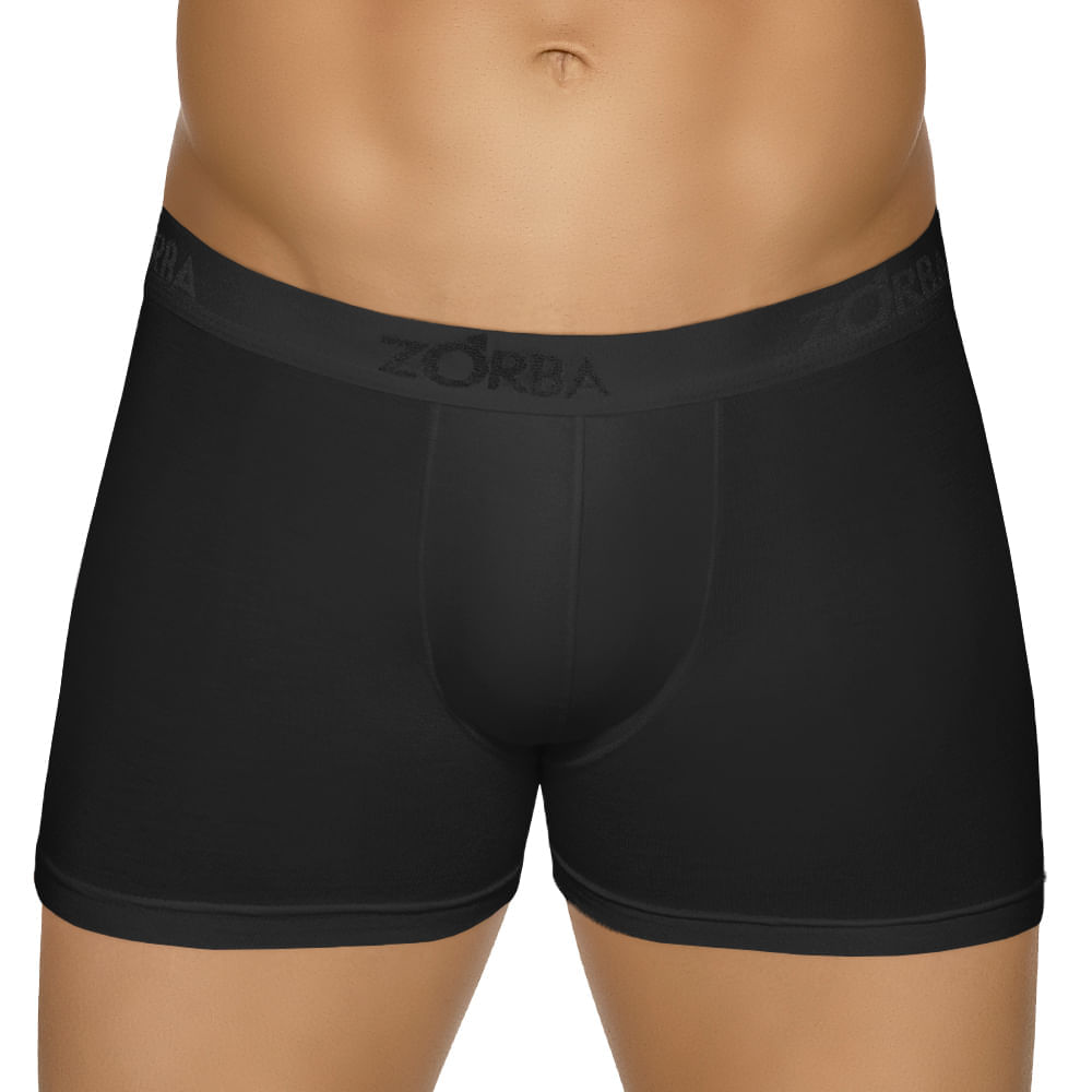 Encontraproduto.com.br - Kit 3 Cuecas Zorba Boxer Fit Modal 689 Pto/Bco/Chu - M M Preto/Branco/Chumbo