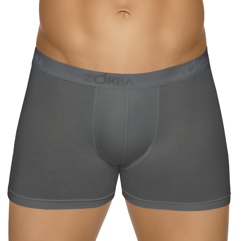 Encontraproduto.com.br - Kit 3 Cuecas Zorba Boxer Fit Modal 689 Pto/Bco/Chu - M M Preto/Branco/Chumbo
