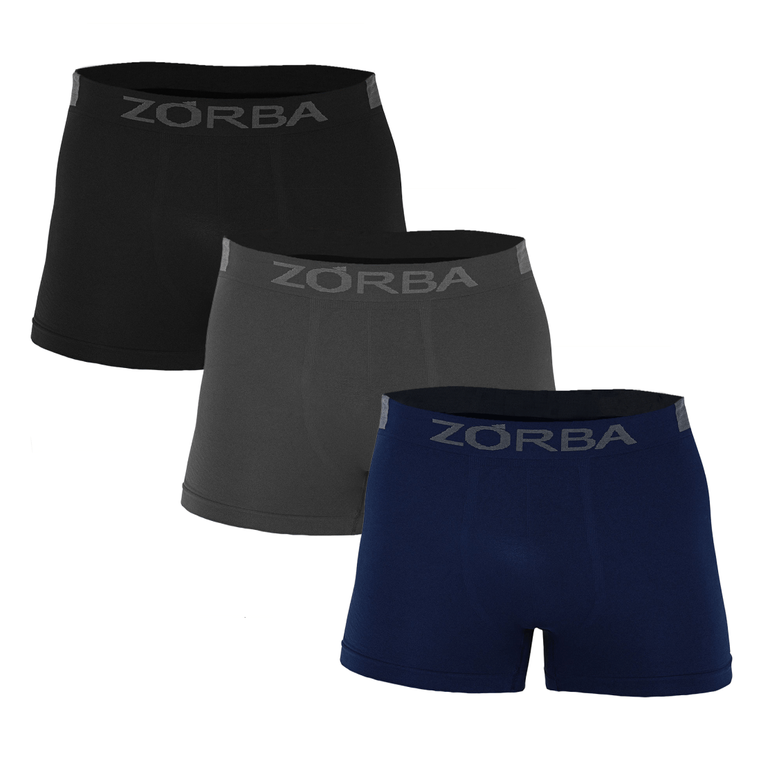 Kit 3 Cuecas Zorba Boxer Extreme Sport sem Costura Microfibra 836 Pto/Chu/Mho - M M Preto/Chumbo/Marinho