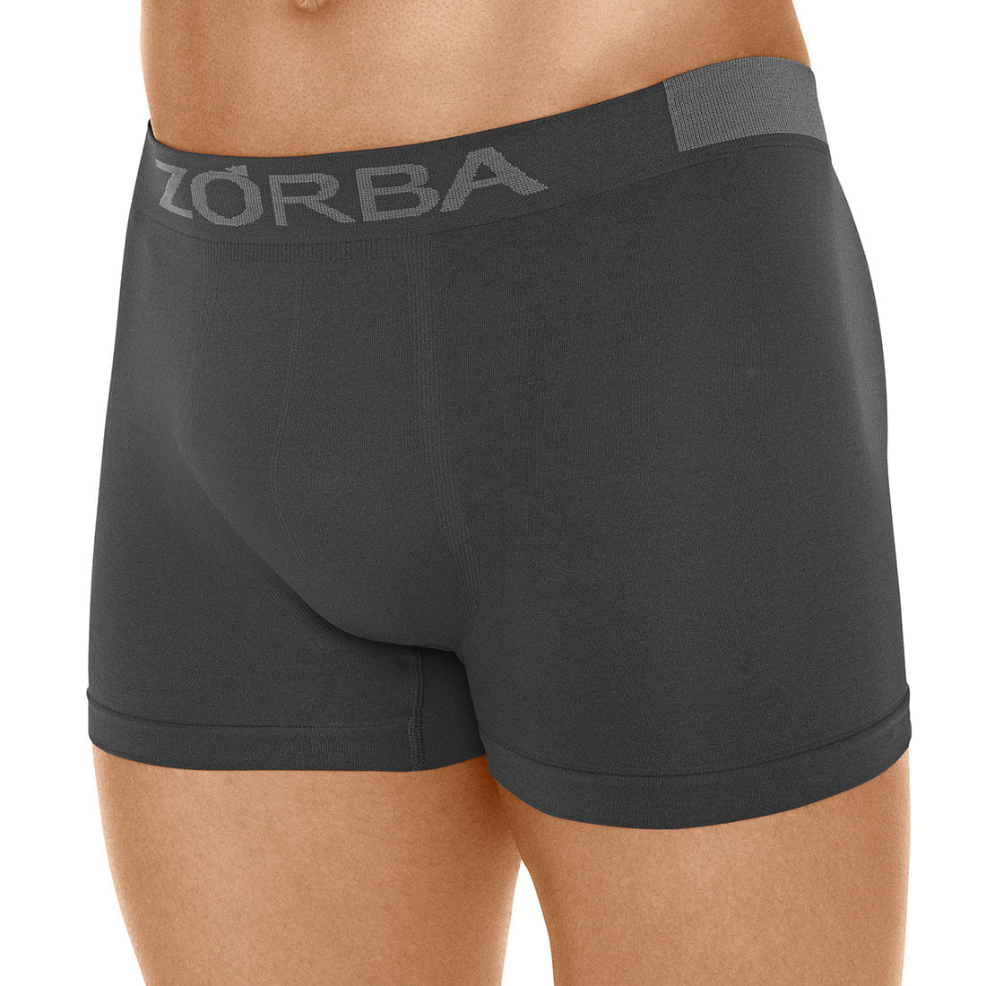 Encontraproduto.com.br - Kit 3 Cuecas Zorba Boxer Extreme Sport sem Costura Microfibra 836 Chumbo - P P Chumbo