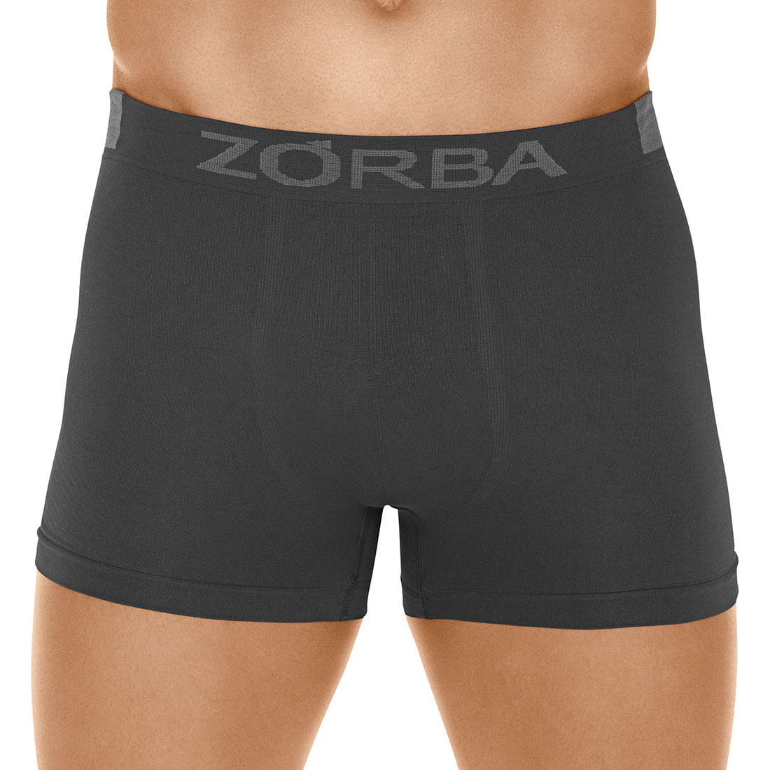 Encontraproduto.com.br - Kit 3 Cuecas Zorba Boxer Extreme Sport sem Costura Microfibra 836 Chumbo - P P Chumbo
