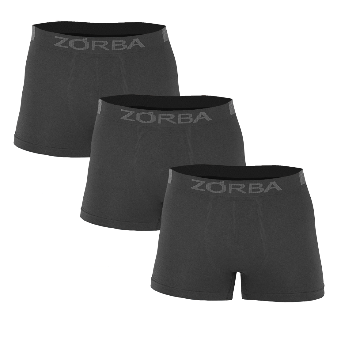 Kit 3 Cuecas Zorba Boxer Extreme Sport sem Costura Microfibra 836 Chumbo - M M Chumbo