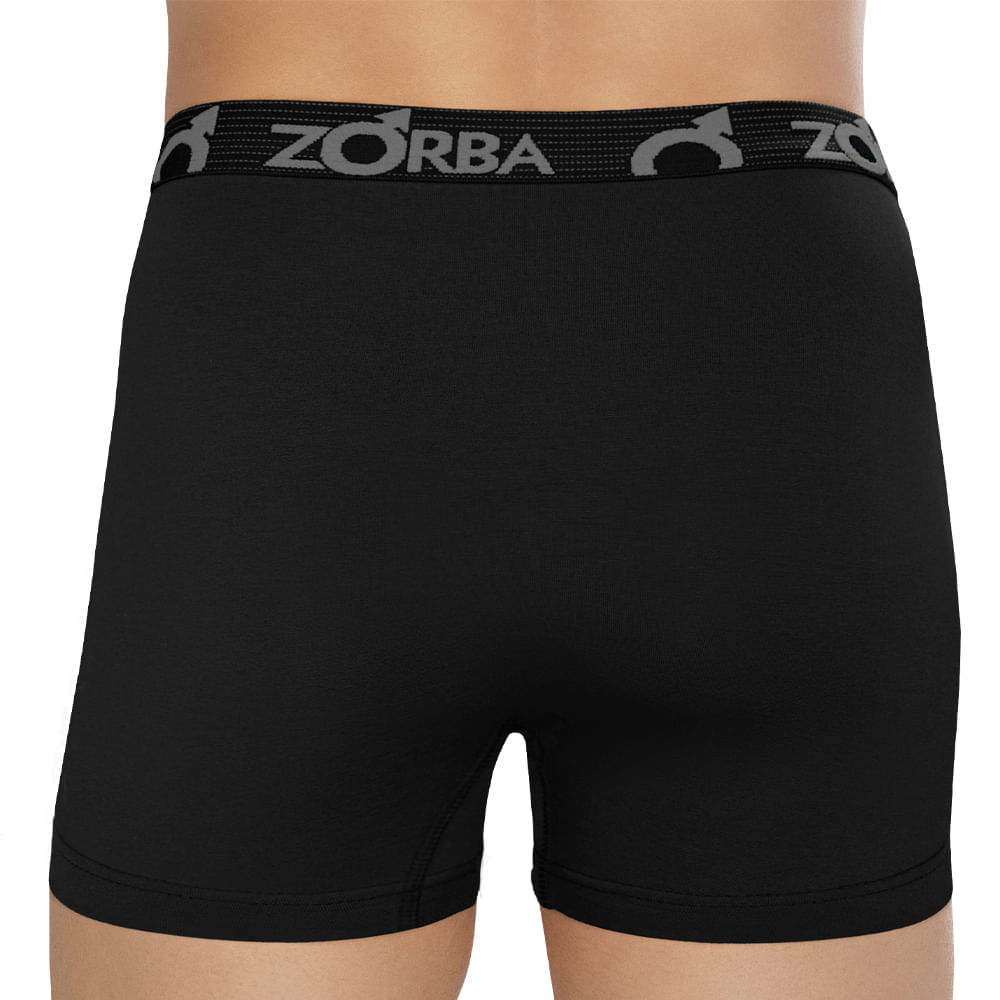 Encontraproduto.com.br - Kit 6 Cuecas Zorba Boxer com Abertura 848 Preto - G G Preto