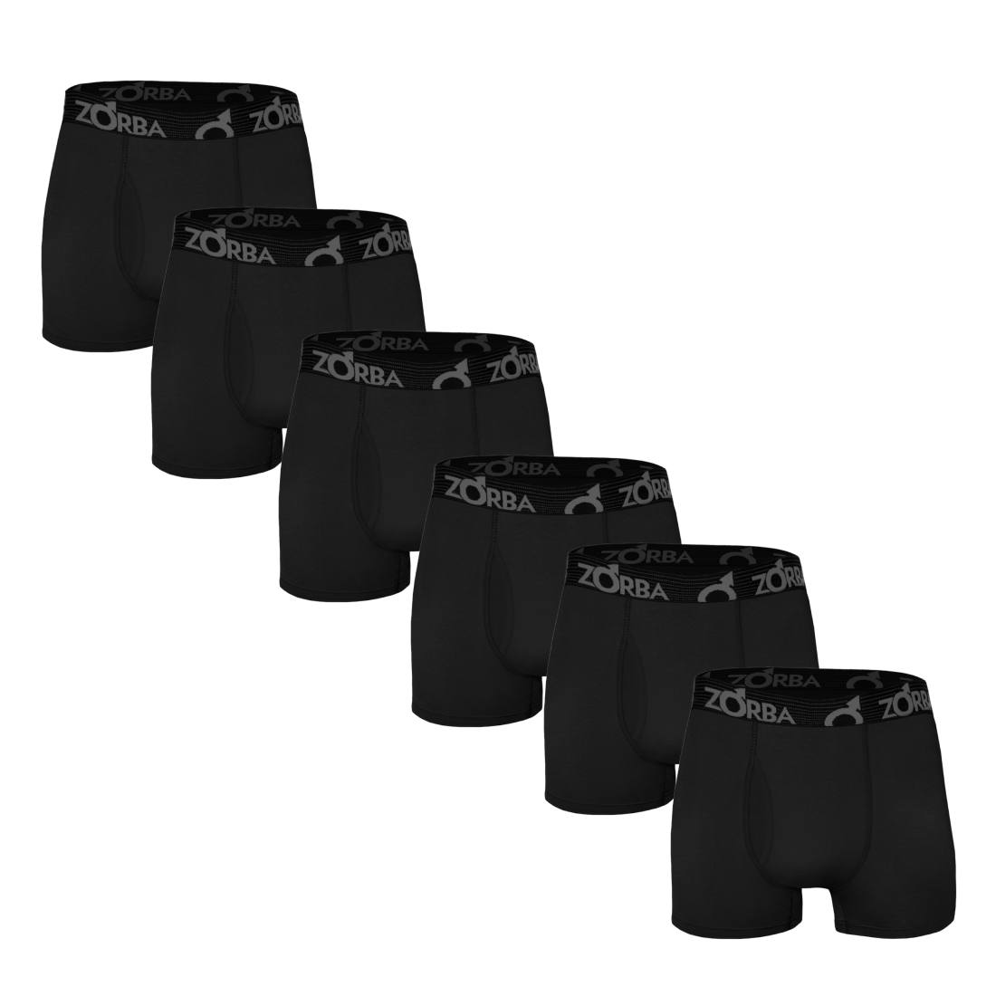 Encontraproduto.com.br - Kit 6 Cuecas Zorba Boxer com Abertura 848 Preto - G G Preto