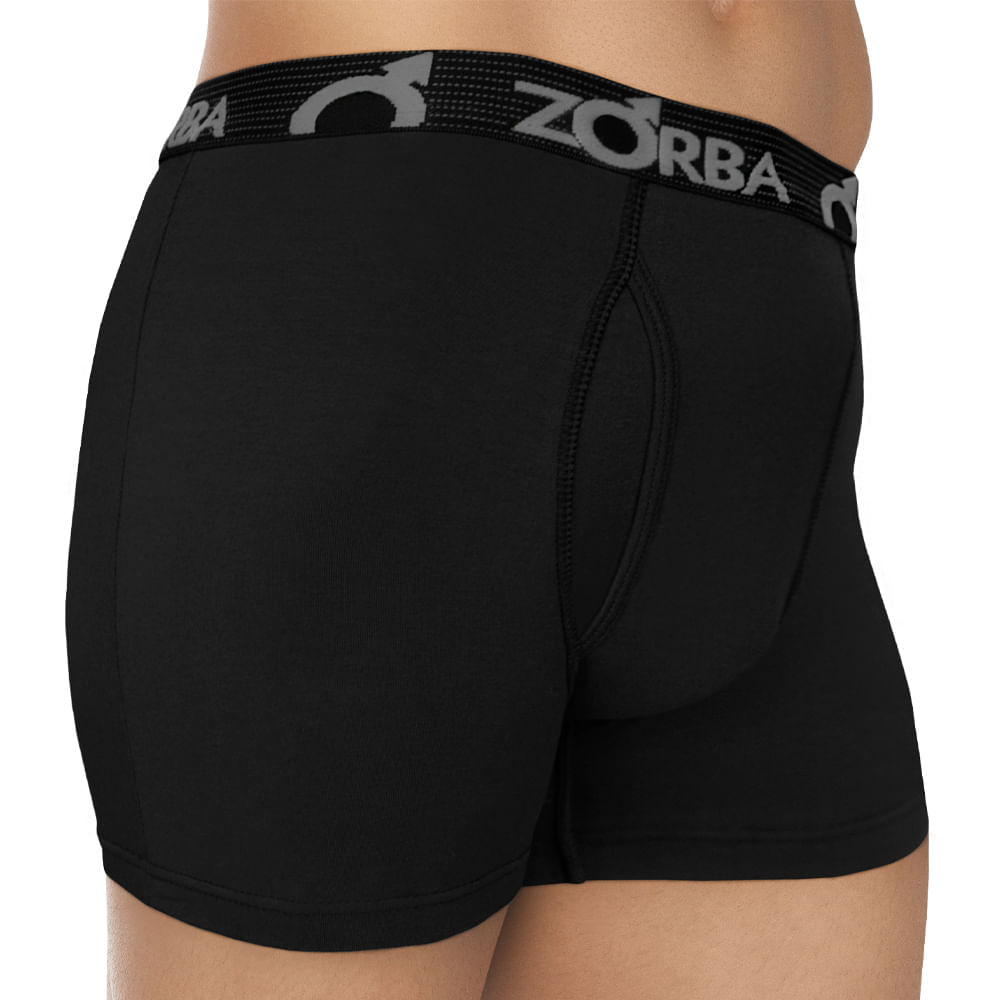 Encontraproduto.com.br - Kit 6 Cuecas Zorba Boxer com Abertura 848 Preto - G G Preto