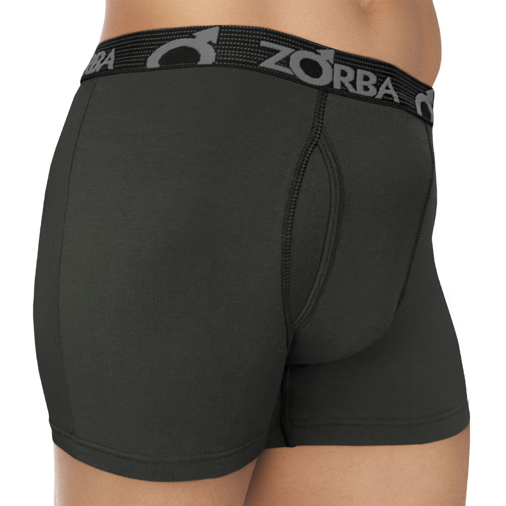 Encontraproduto.com.br - Kit 6 Cuecas Zorba Boxer com Abertura 848 Chumbo - M M Chumbo