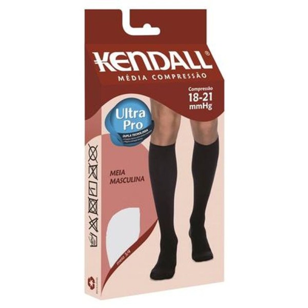 Meia 3/4 Kendall Masculina Media Compressão Branco