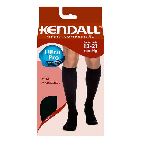 Encontraproduto.com.br - Meia 3/4 Kendall Masculina Media Compressão Azul
