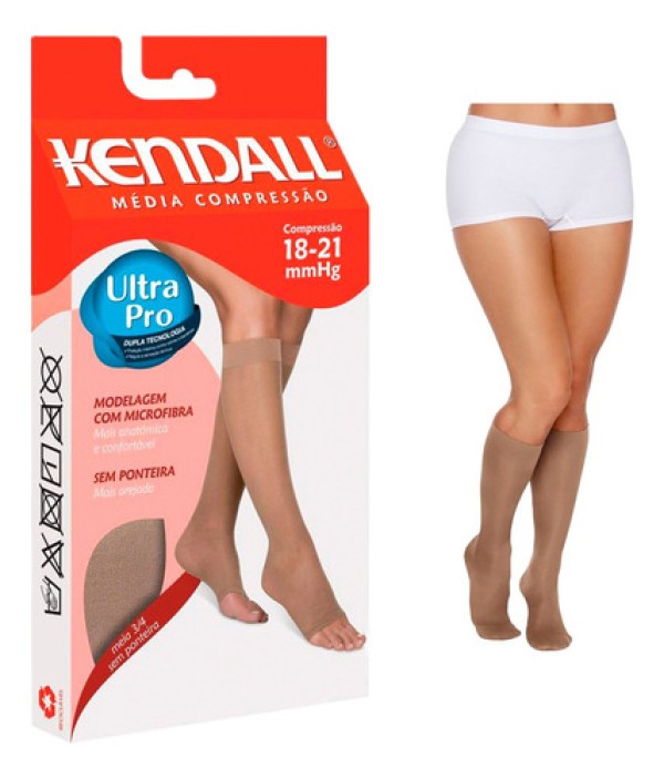 Meia 3/4 Kendall Média Compressão Mel Tamanho G