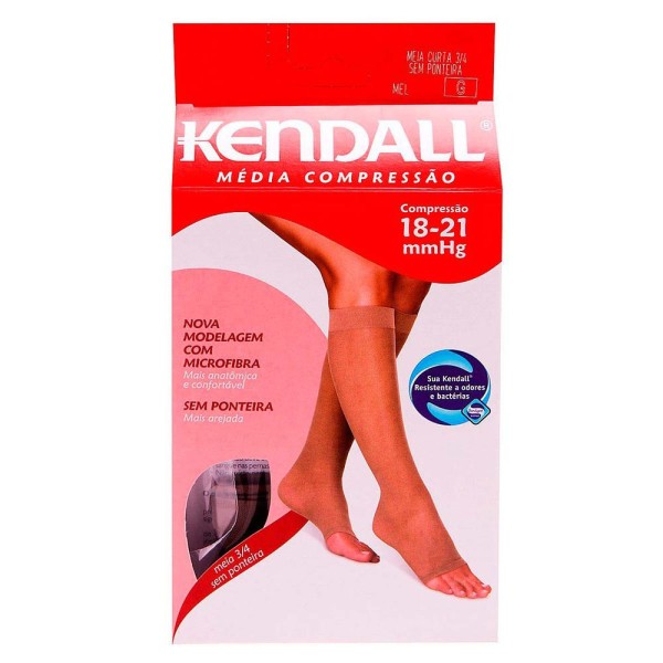 Encontraproduto.com.br - Meia 3/4 Kendall Média Compressão Sem Ponteira Cor Mel Tamanho G