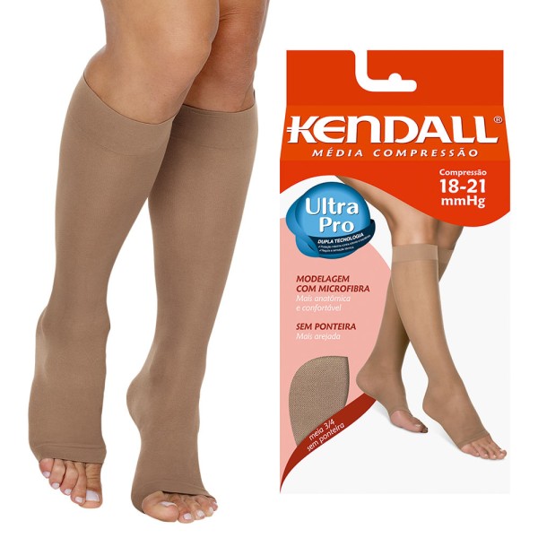 Encontraproduto.com.br - Meia 3/4 Kendall Média Compressão Sem Ponteira Cor Mel Tamanho G