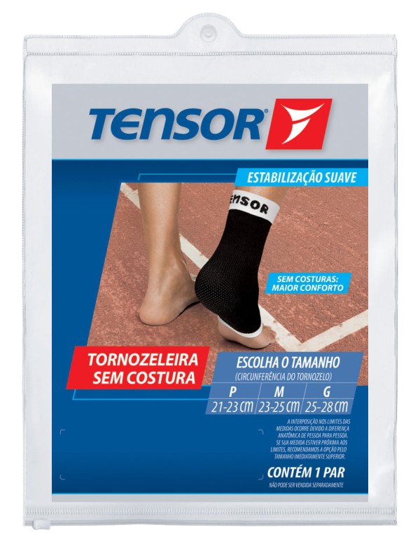 Encontraproduto.com.br - Tornozeleira sem Costura Tensor 6402 P Azul