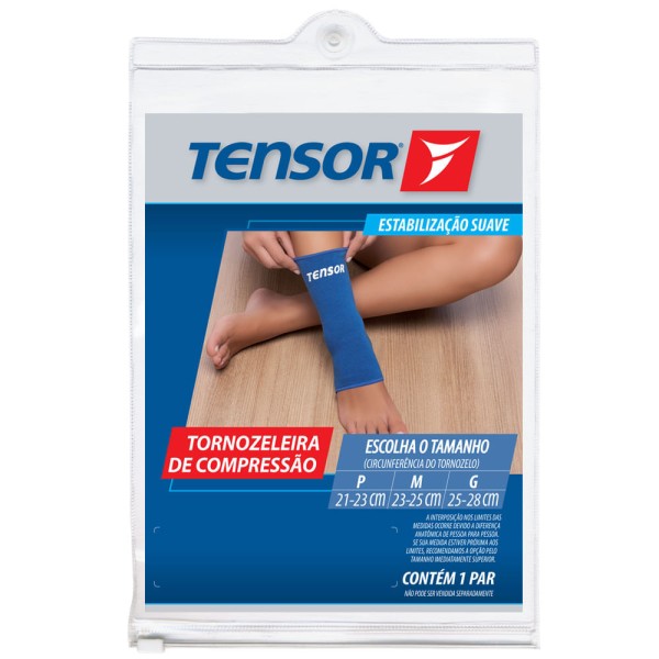 Encontraproduto.com.br - Tornozeleira de Compressão Tensor 6401 G Azul