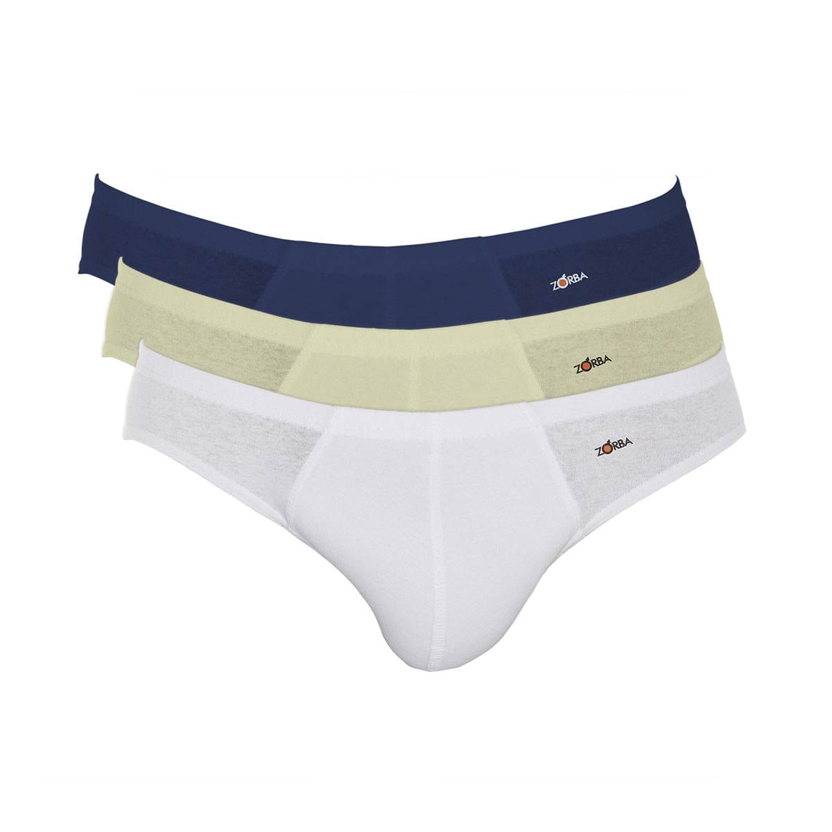 Encontraproduto.com.br - Cueca Zorba Masculina Adulto Em Algodão Antiga Slip Kit 3