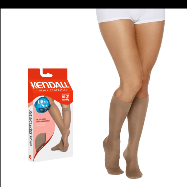 Encontraproduto.com.br - Meia Kendall 3/4 18-21 mmhg Com Ponteira 1671 XG Mel