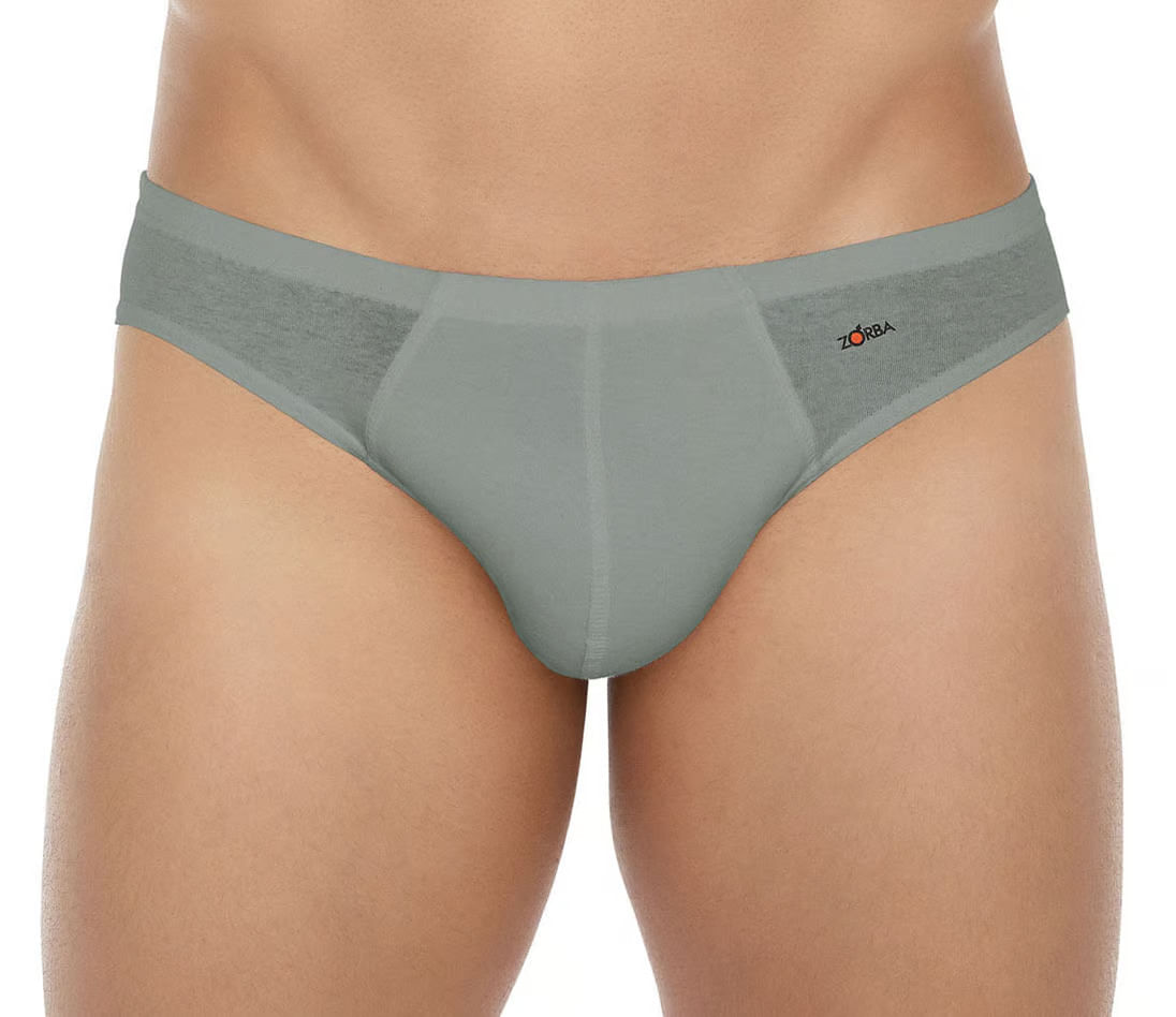 Encontraproduto.com.br - Cueca Slip Zorba Algodão Branco/Cinza/Preto - Kit 3 unidades