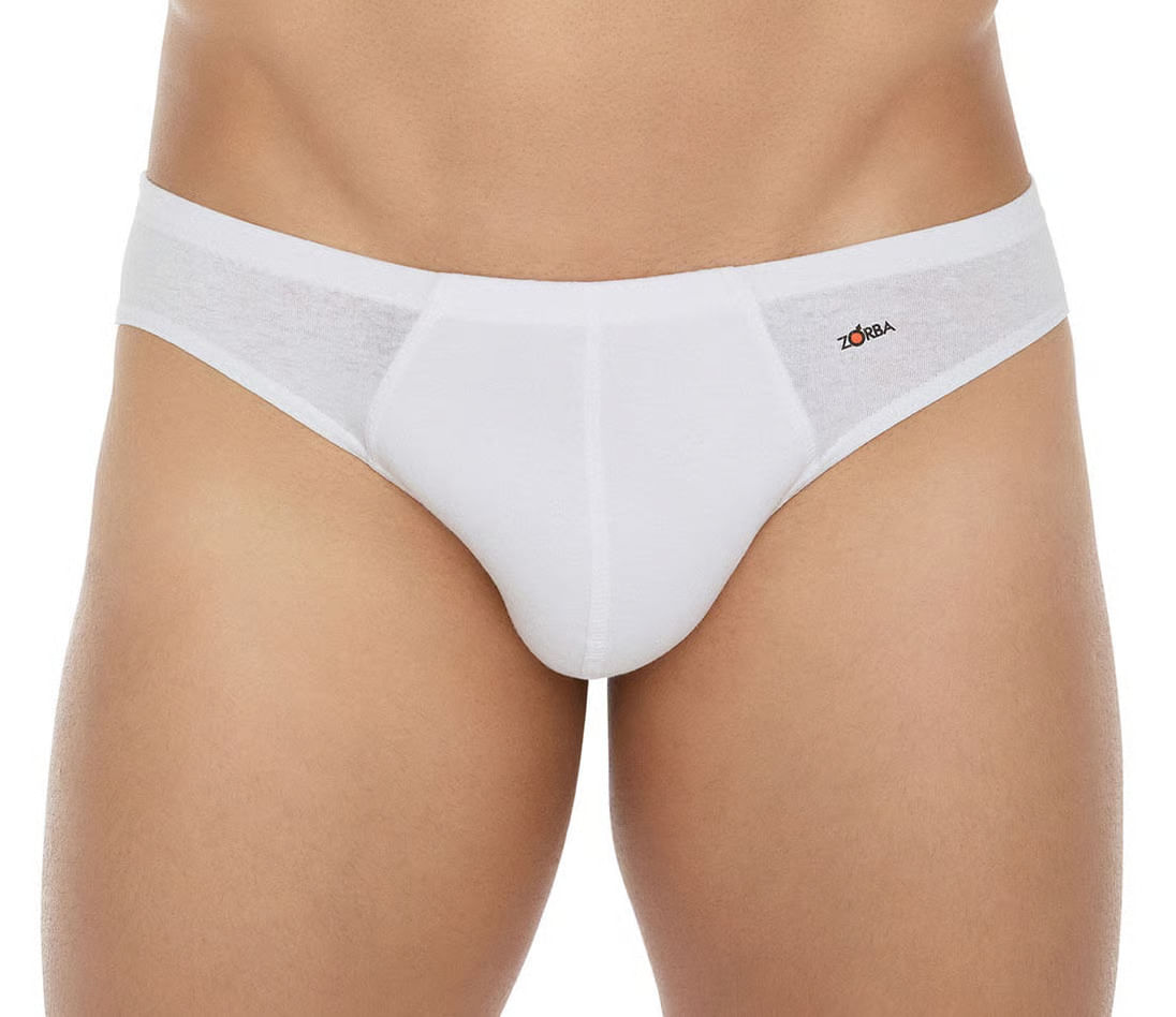 Encontraproduto.com.br - Cueca Slip Zorba Algodão Branco/Cinza/Preto - Kit 3 unidades