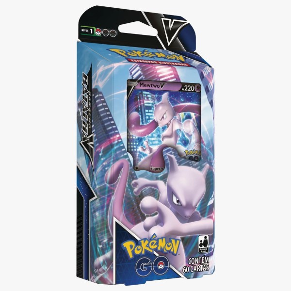 Encontraproduto.com.br - Pokémon Go Deck Batalha V com 60 Cartas Copag