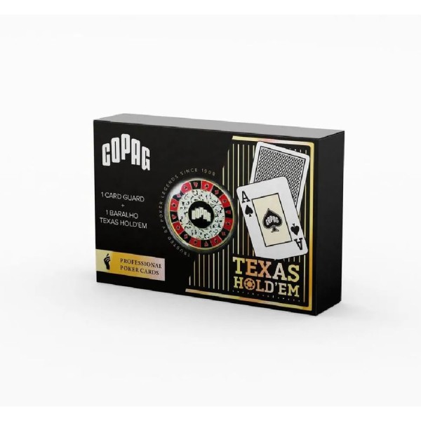Encontraproduto.com.br - Jogo De Cartas Baralho Texas Com Card Guard Pocker