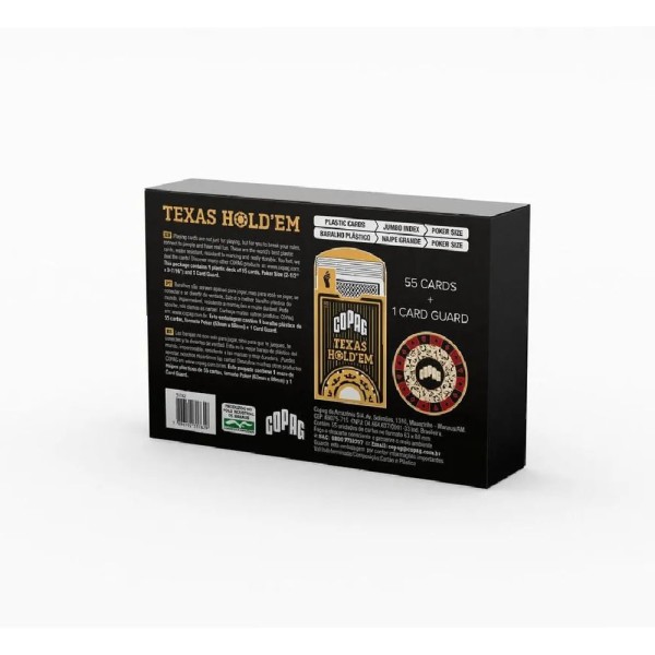 Encontraproduto.com.br - Jogo De Cartas Baralho Texas Com Card Guard Pocker