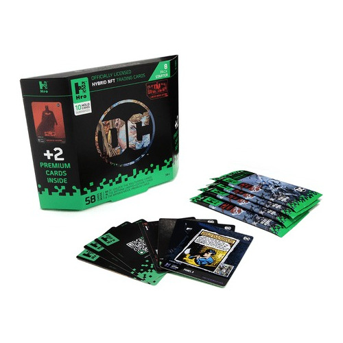 Encontraproduto.com.br - Cartas Colecionáveis Nft Hro Dc Batman - Starter Pack 8-pack