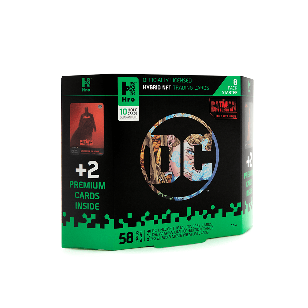 Encontraproduto.com.br - Cartas Colecionáveis Nft Hro Dc Batman - Starter Pack 8-pack