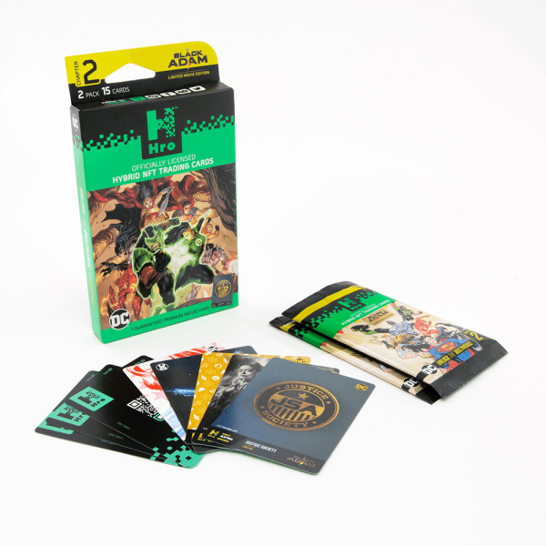 Encontraproduto.com.br - Cartas Colecionáveis Nft Hro Dc Black Adam - 2 Pack