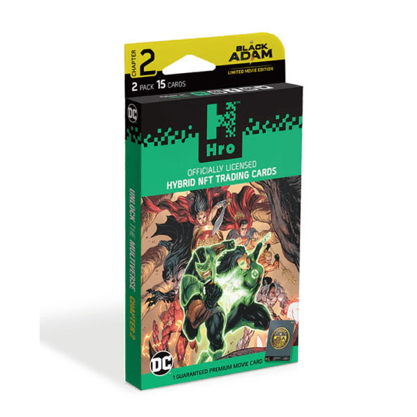 Encontraproduto.com.br - Cartas Colecionáveis Nft Hro Dc Black Adam - 2 Pack