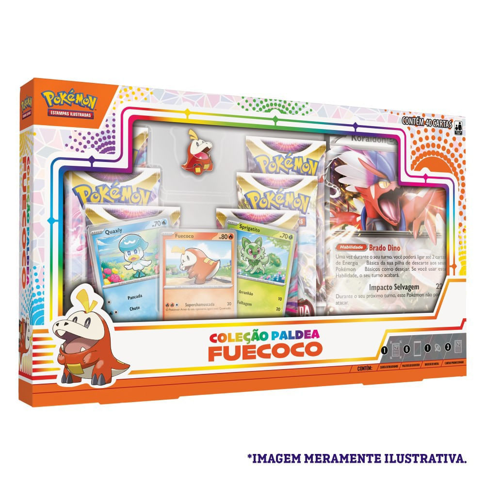 Encontraproduto.com.br - Box Copag Pokemon Colecao Paldea (MP)