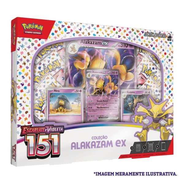 Encontraproduto.com.br - Pokémon - Escarlate E Violeta 151 - Box Alakazam Ex