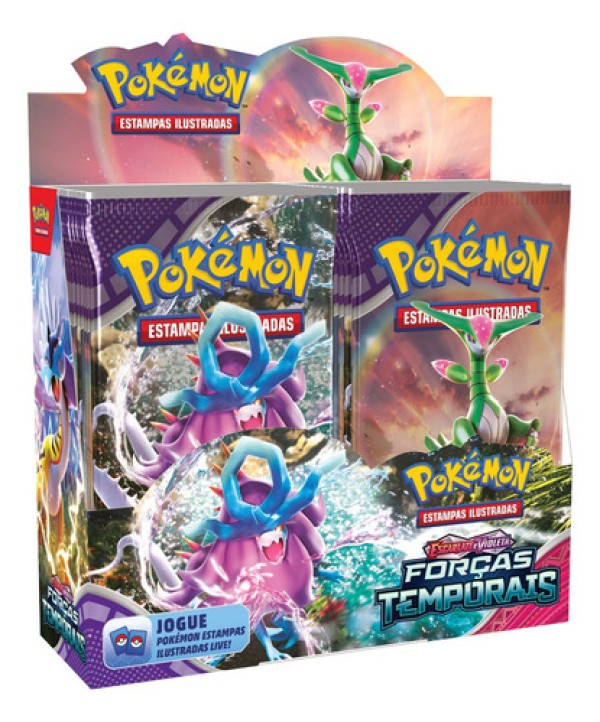Encontraproduto.com.br - Pokemon Box Com 36 Boosters Ev5 Forças Temporais Copag
