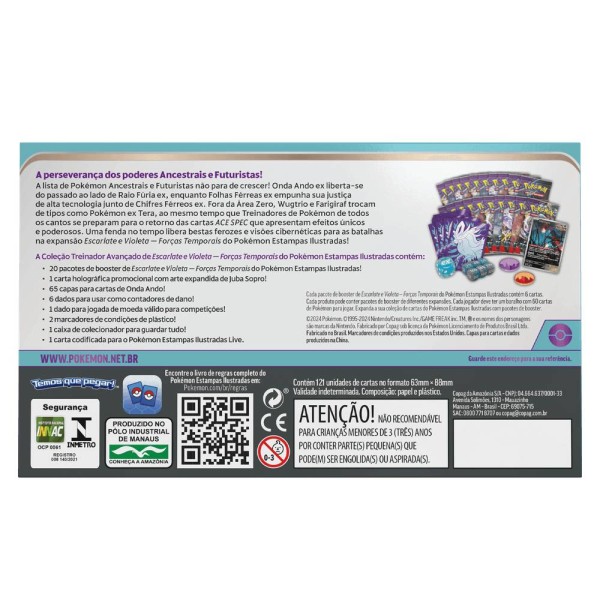 Encontraproduto.com.br - Pokemon Box Com 36 Boosters Ev5 Forças Temporais Copag