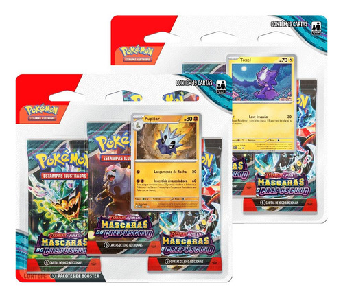 Cartas Pokémon Blister Triplo Máscaras do Crepúsculo Copag
