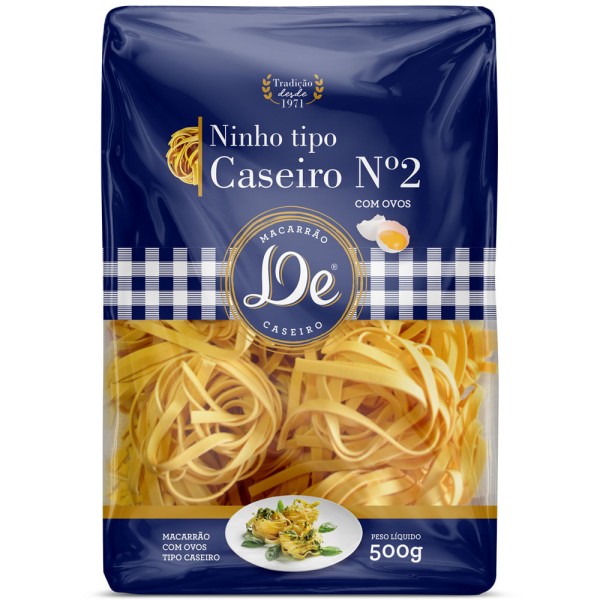 Encontraproduto.com.br - Macarrão Caseiro com Ovos Ninho Massas De 500 g