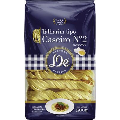 Encontraproduto.com.br - Macarrão Caseiro com Ovos De Talharim Nº2 Pacote com 500g