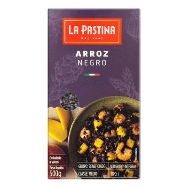 Arroz Negro Italiano La Pastina Caixa 500g