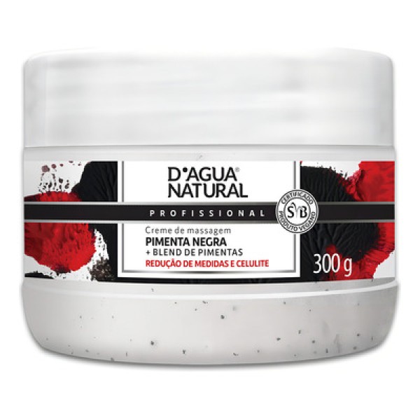 Encontraproduto.com.br - Creme de massagem pimenta negra D’Água Natural 350g