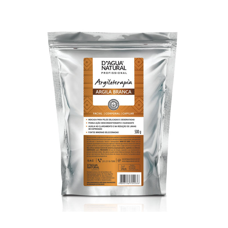 Encontraproduto.com.br - Creme De Massagem D Água Argila Branca 500G