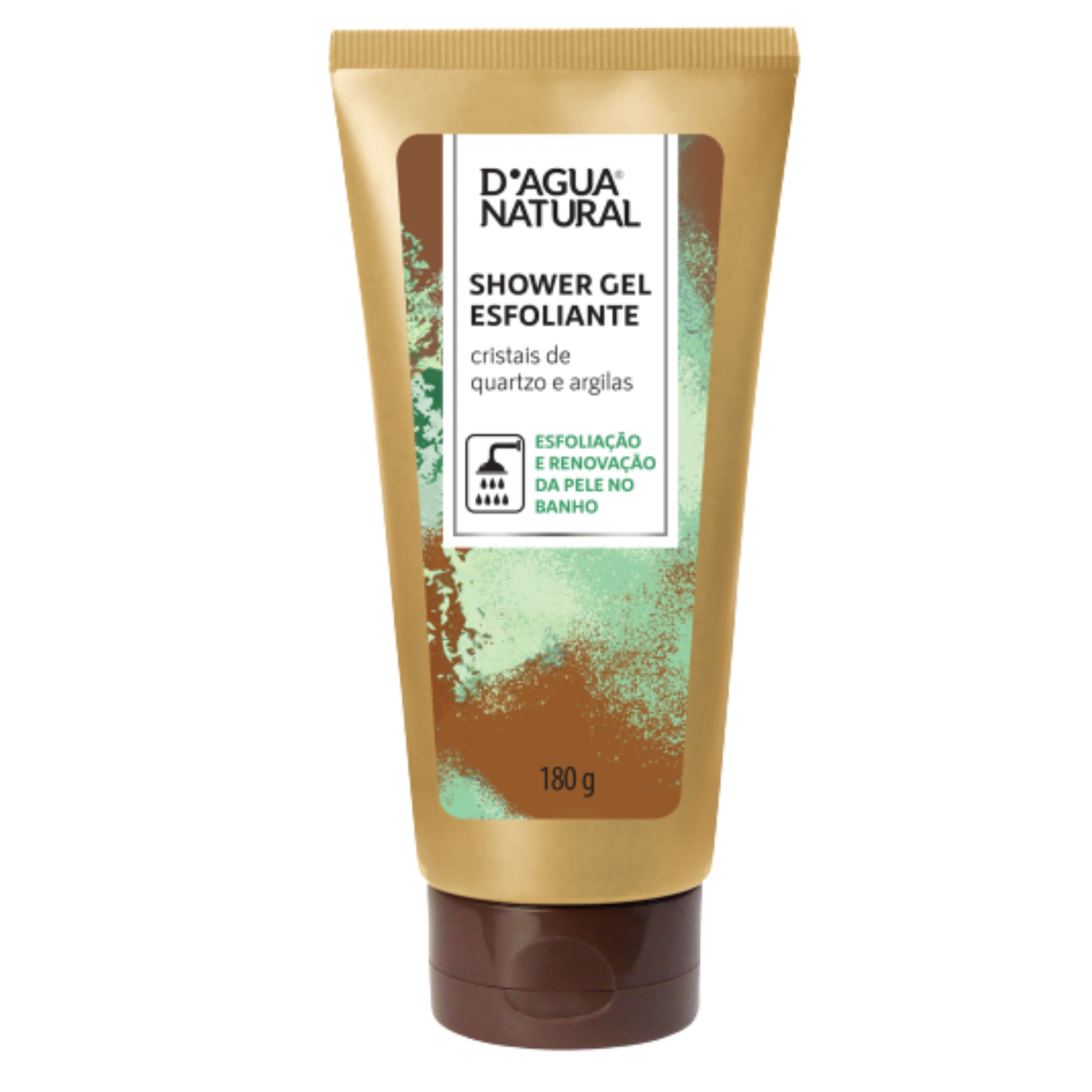 Gel Esfoliante Corporal  Dagua Natural Shower Cristais de Quartzo e Argilas 180g
