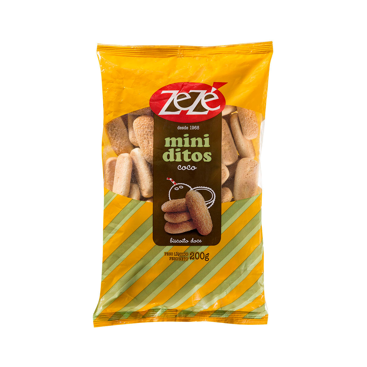 Encontraproduto.com.br - Biscoito Coco Zezé Miniditos Pacote 200g