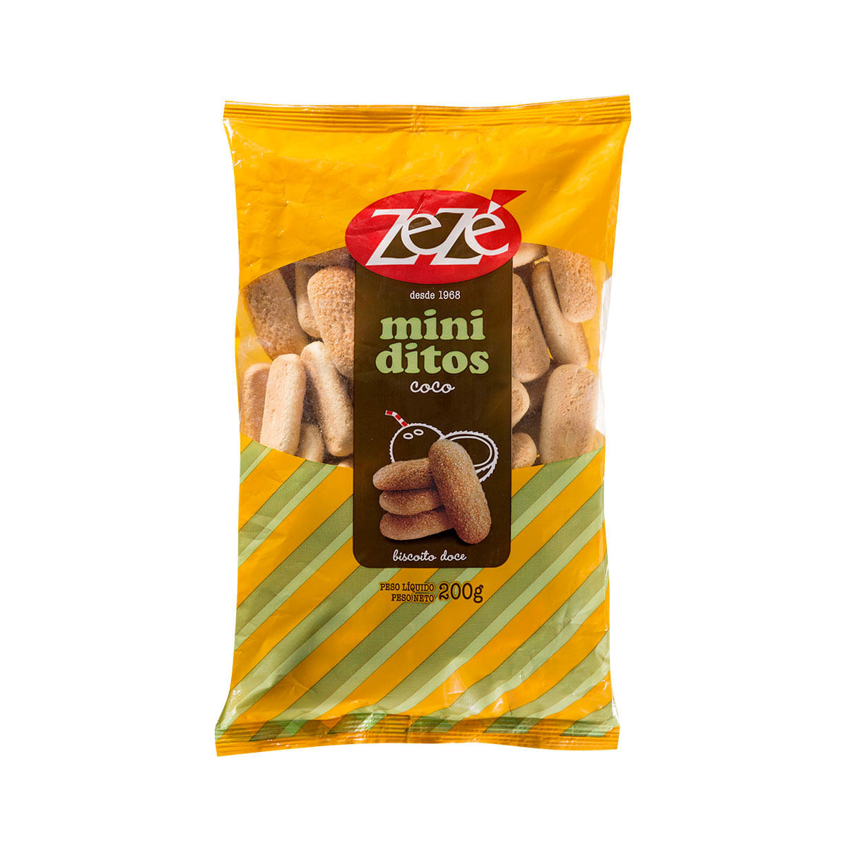 Encontraproduto.com.br - Biscoito Coco Zezé Miniditos Pacote 200g