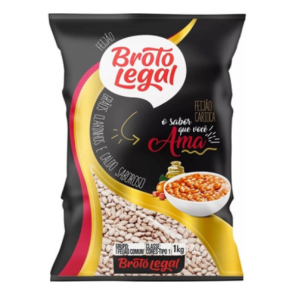Feijão Carioca Broto Legal Tipo1 Pacote com 1kg