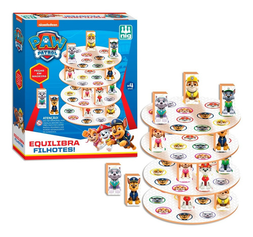 Jogo Equilibra Filhotes Patrulha Canina - Nig