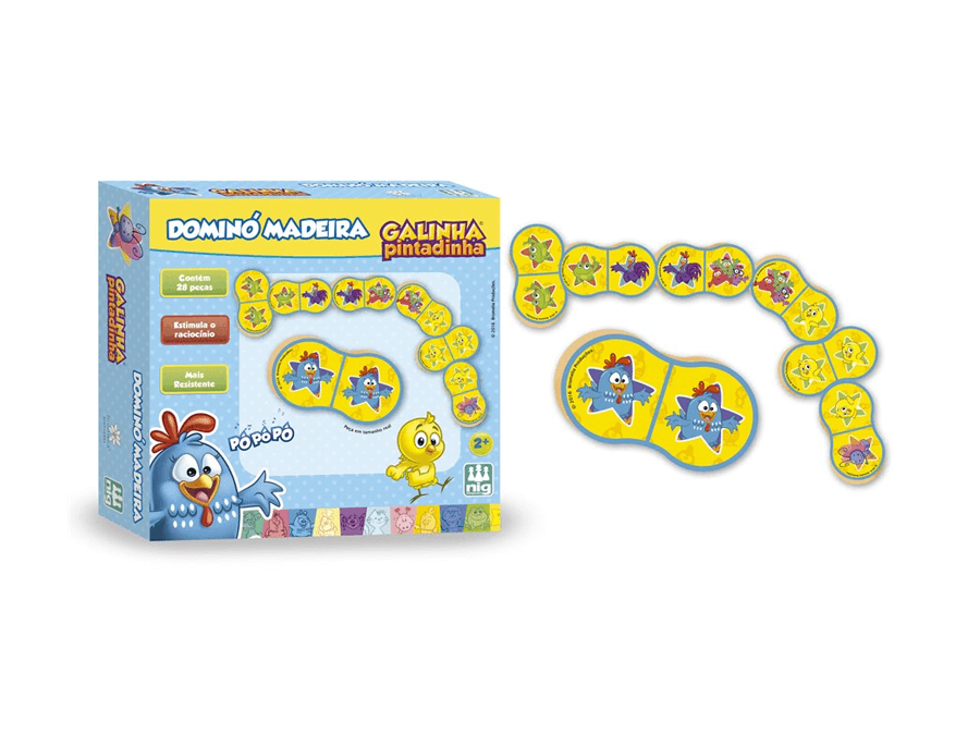 MAD. DOMINO GALINHA PINTADINHA 28 PÇS NIG