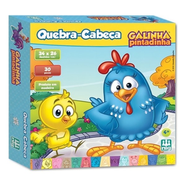 Quebra-cabeça NIG Brinquedos Galinha Pintadinha 719 de 30 peças
