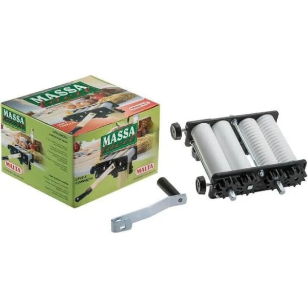 Encontraproduto.com.br - Máquina de Massa Malta Cilindro Massa Fácil com Laminador e Cortador