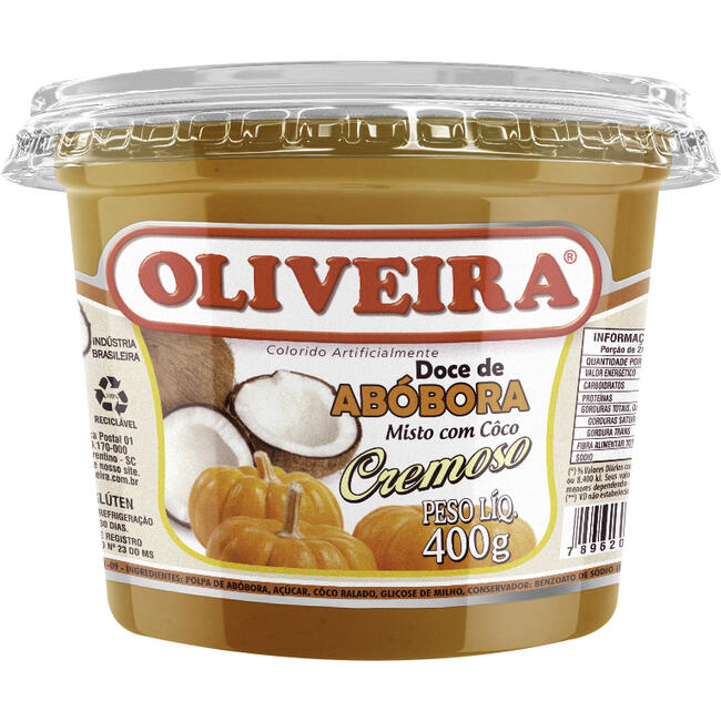 Encontraproduto.com.br - Doce de Abóbora com Coco Oliveira 400g