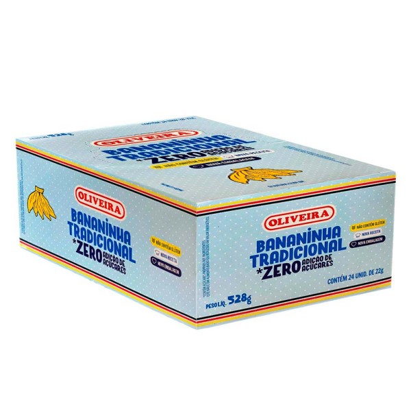 Encontraproduto.com.br - Bananinha Tradicional  Zero Açúcar c/24 - Oliveira