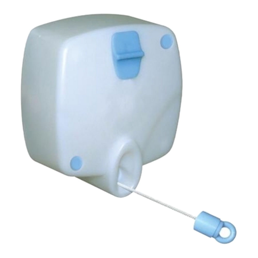 Encontraproduto.com.br - Varal De Parede Com Corda De 5m Branco Rotoflex 1 Secalux