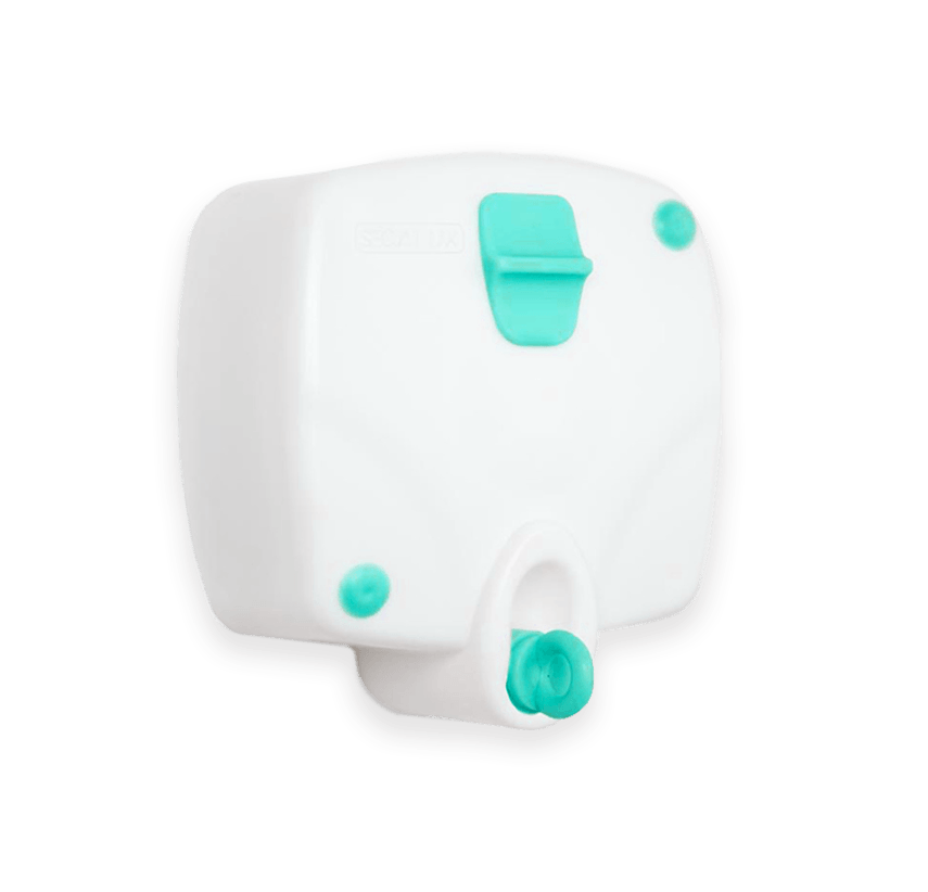 Encontraproduto.com.br - Varal De Parede Com Corda De 5m Branco Rotoflex 1 Secalux